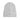 Gray beanie with a logo patch on a white background