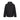 Black hooded jacket on a white background