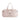 Pink travel bag with a dog illustration and 'Parker's Travel Bag' text on a white background