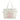 Beige tote bag with pink bulldog illustration and 'Bulldog Mum Bag' text on a white background