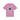 Pink t-shirt with a dog illustration and floral wreath on a white background