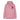 Pink hoodie with a dog graphic and text on a white background