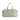 Light green duffel bag with a dog icon and text on a white background