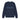 Navy blue sweatshirt with text on a white background