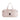Pink weekend bag with 'Luna's Doggy Supplies' logo on a white background