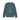 Teal sweatshirt with a dog illustration and text on a white background
