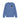 Blue sweatshirt with a dog graphic and text on a white background